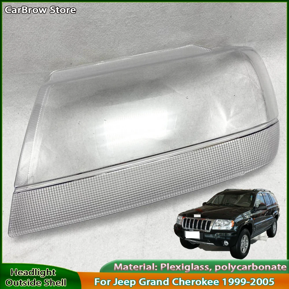 

Корпус фары, абажур из плексигласа для Jeep Grand Cherokee 1999-2005, крышка передней фары, прозрачный абажур