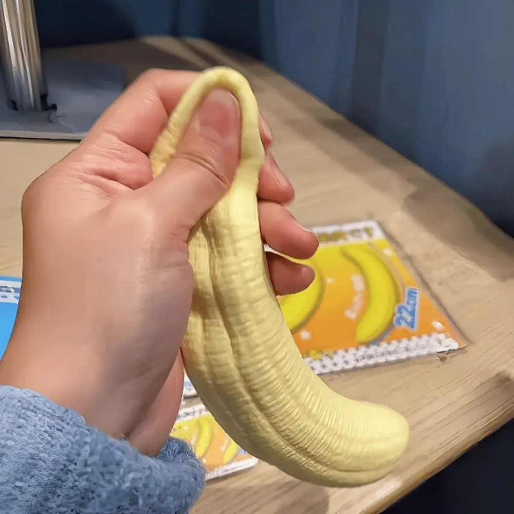 Soft Banana Meat Toy Slow Rising Hand Relaxation Stress Relief Sensory Ball Stress Relief Relaxing Banana Meat Pinch Le
