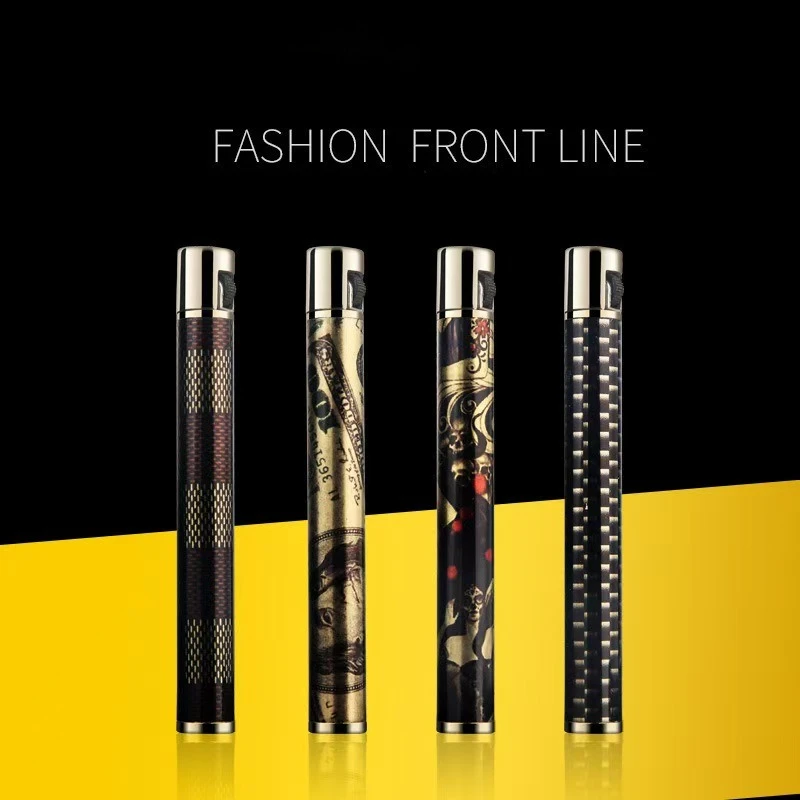HONEST Butane Creative Slim Gas Lighter Mini Women's Open Flame Grinding Wheel Retro Personality Smoking Set
