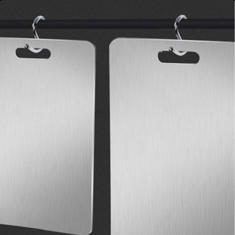 Tábua de corte de aço inoxidável de qualidade alimentar, tábua de cortar de cozinha antiderrapante para carne e vegetais, utensílios de cozinha