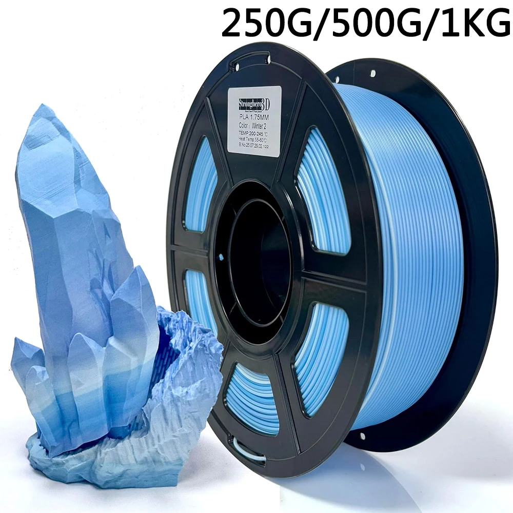 

PLA 3D Printer Filament silk blue white gradient 250g 500g 1kg For 3D Printer pla Material 1.75mm wire Vacuum Packaging