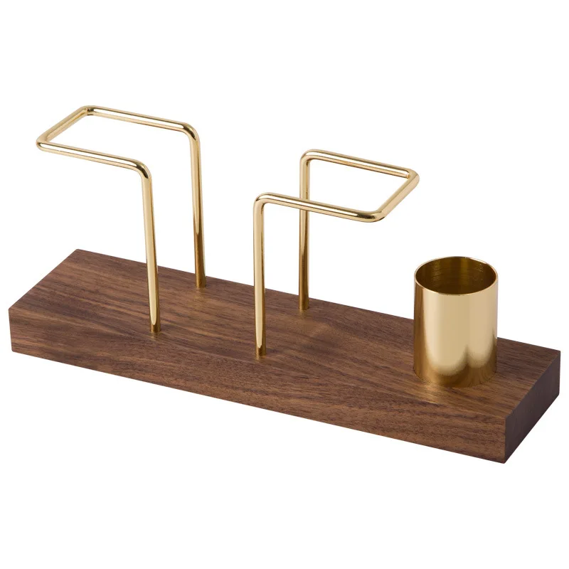Solid wood creative vertical tissue holder Cafe Hotel restaurant Desktop tissue holder Simple dining table Storage tissue holder