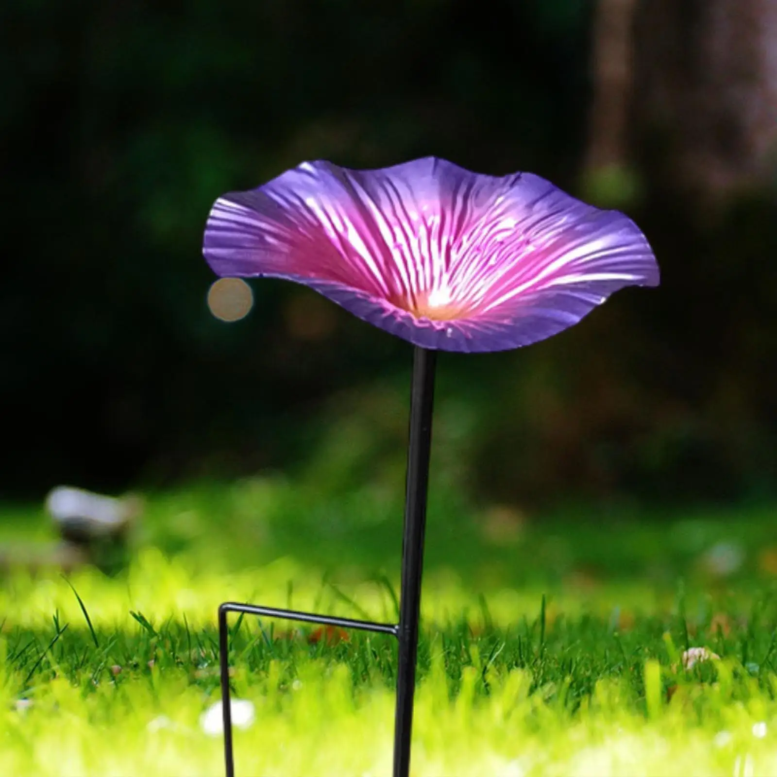 Birdbath Outdoor Garden Full Size Iron Bird Water Bowl on Stand Heavy Duty Feeder Easy to Install Bird Supplies for Yard