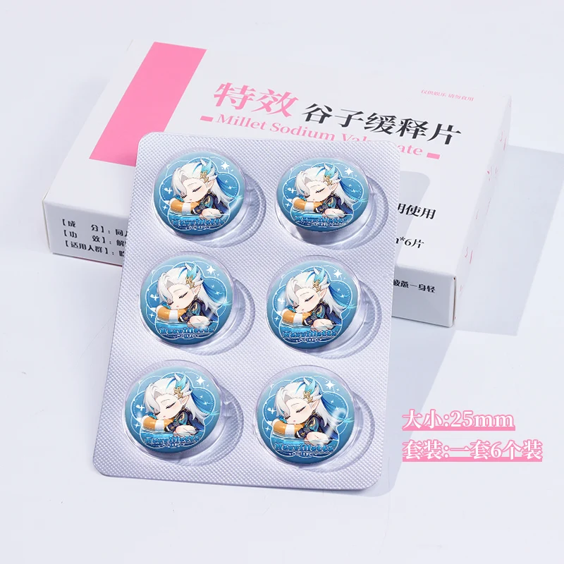 애니메이션 Genshin Impact Neuvillette 코스프레 만화 미니 배지 마스코트 엠블럼 위젯 브로치 액세서리 펜던트 참 장식품 선물