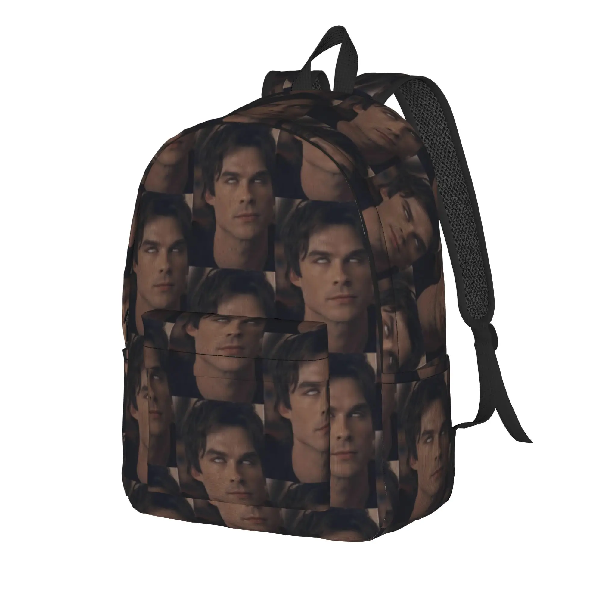 The Vampire Diaries Resuable Movie Backpack Damon Salvatore Travel Backpacks Male High Quality Durable High School Bags Rucksack