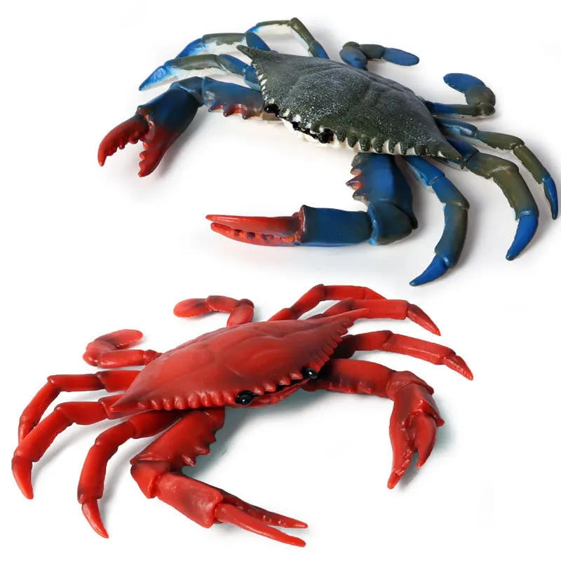 

Children's solid simulation ocean vivid model plastic green crab undersea animal marine crab hand toy