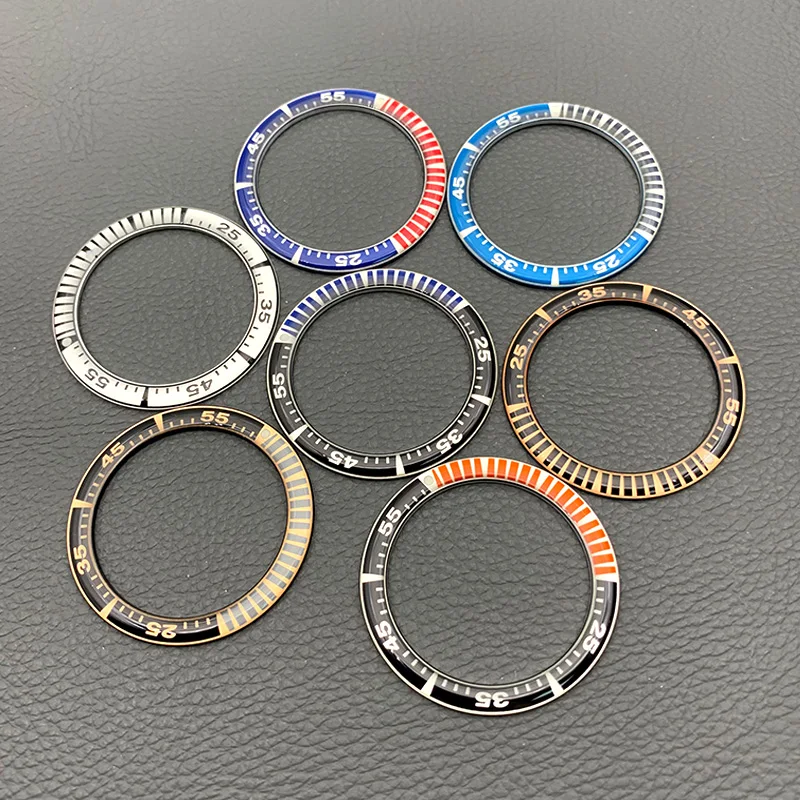 Mod 41mm Aluminium Bezel Insert Ring Samurai Bezel Ring Fits for King SRPF Samurai Series Watch Case Ring Spare Parts