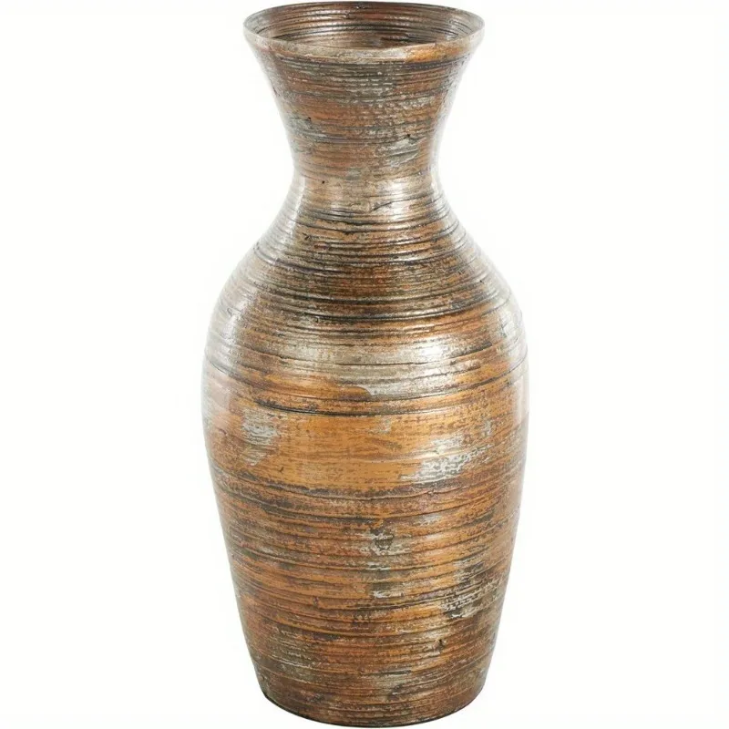 Promotional bamboo and wood decorative vase antique inspiration pot ornament home decoration gift