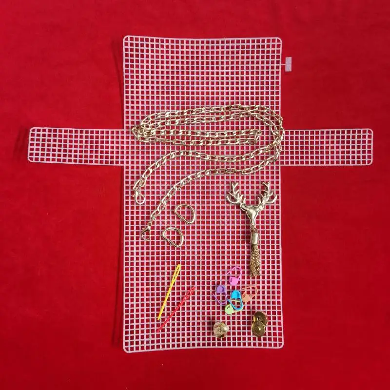 DIY Knitting Crochet Bags Kit with Mesh Plastic Canvas Sheets
