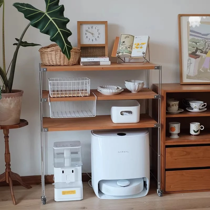 Nordic style dining side cabinet multi-functional locker floor multi-layer shelf living room display cabinet storage rack