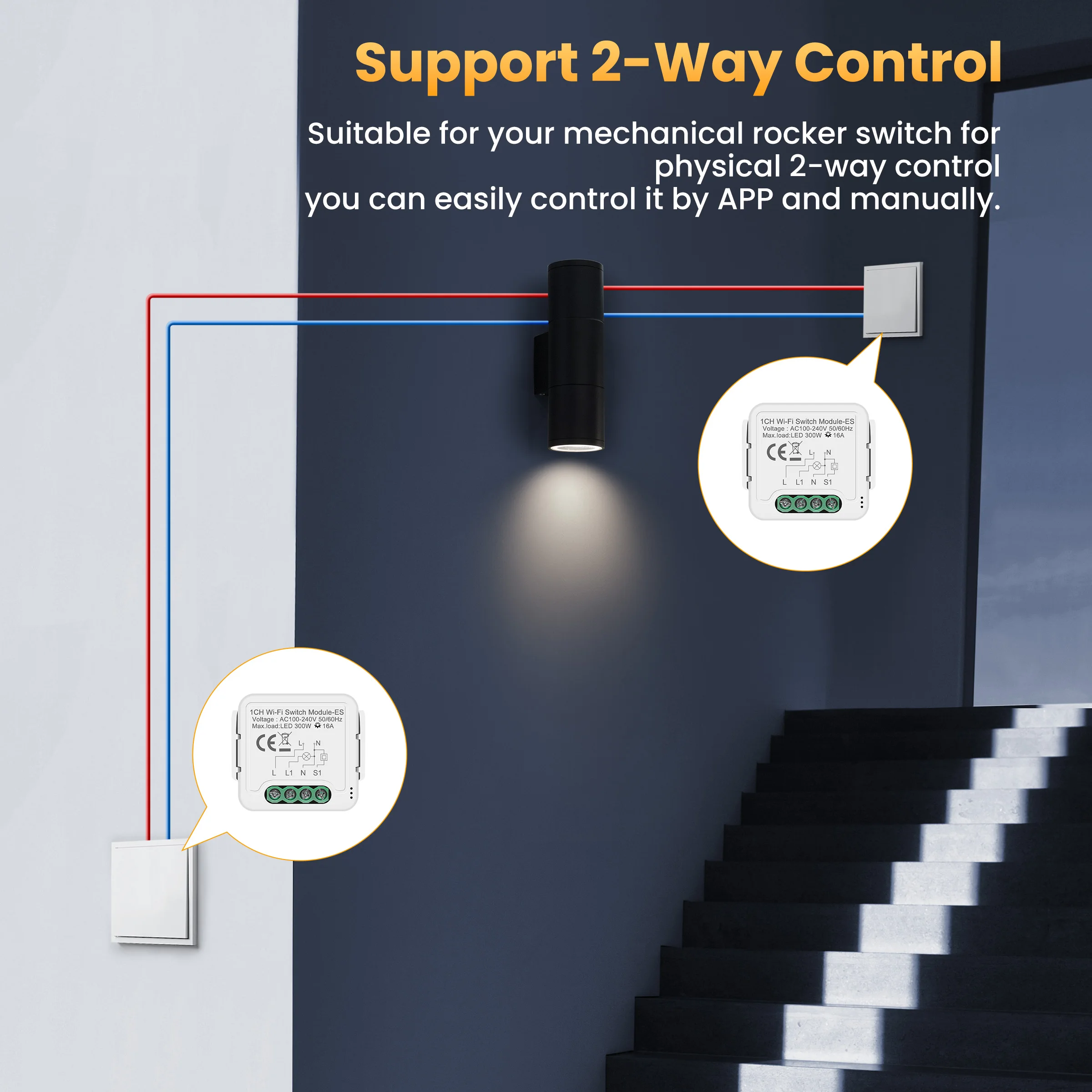 GIRIER Tuya ZigBee/WiFi Smart Switch Module 16A with Power Monitor Function Smart DIY Universal Breaker Support Alexa Hey Google