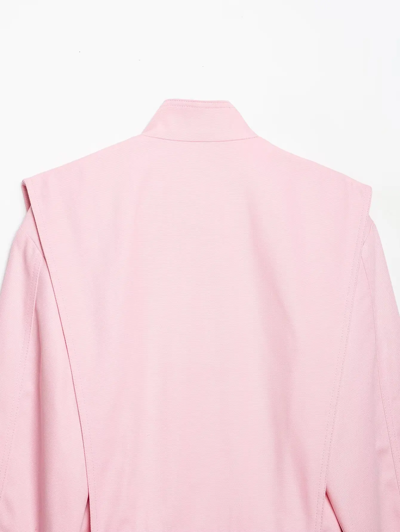 HH Damen Elegante Asymmetrische Jacke Stehkragen Knopfdetail Oberbekleidung Frühling Herbst Business Casual & Büro Streetwear – Detail 12