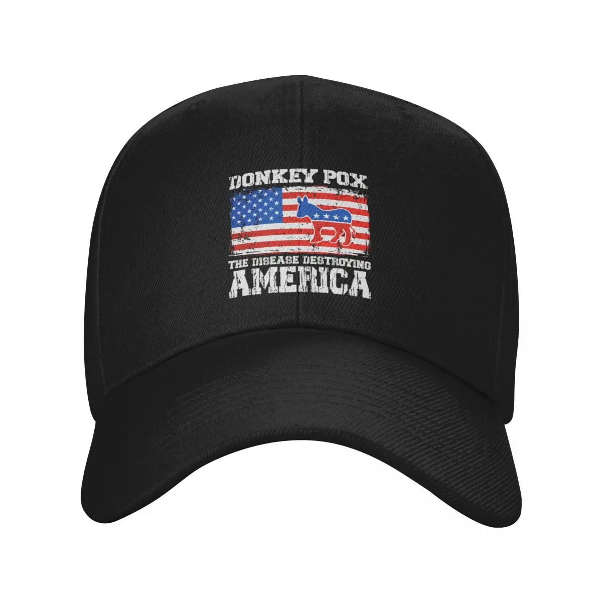 Donkey Pox the Disease Destroying America Baseball Cap Sun Cap foam party Hat Women's Beach Outlet Men's