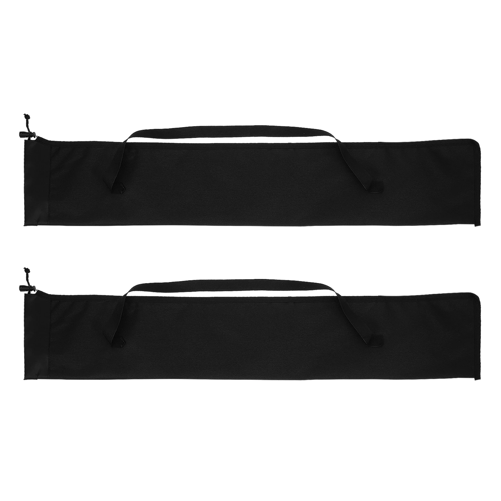 

2Pcs Heavy Duty Alpenstocks Bag Storage Pouch for Trekking Hiking Walking with Handle Compact Design Lightweight Black