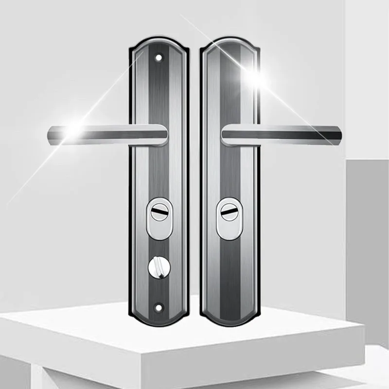Thickened Anti-theft Door Handle Stainless Steel Household Anti Pry Door Lock Handle Universal Panel Handle Hardware Accessories