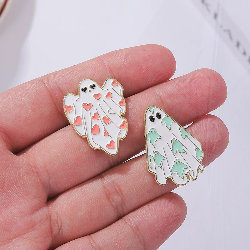 Emblemas de lapela para crianças, joias engraçadas dos desenhos animados, broche de esmalte boo-tiful, presente personalizado do Dia das Bruxas, broche fantasma assustador