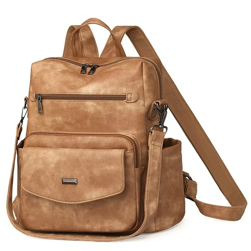 

Женский рюкзак с защитой от кражи, легкий, водонепроницаемый, из искусственной кожи, модный, для путешествий, многофункциональный, трансформируемый, сумка-кошелек, наплечная сумка