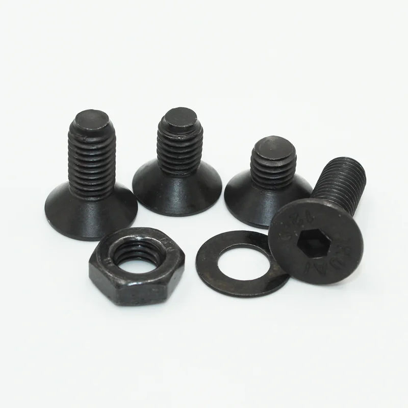 3045p schwarze Flachkopf-Innensechskantschraube, Senkkopfschrauben, Muttern, Unterlegscheiben-Set, M2, M2,5, M3, M4, M5, M6, M8, legierter Stahl der Güteklasse 10,9 DIN 7991 – Detail 4
