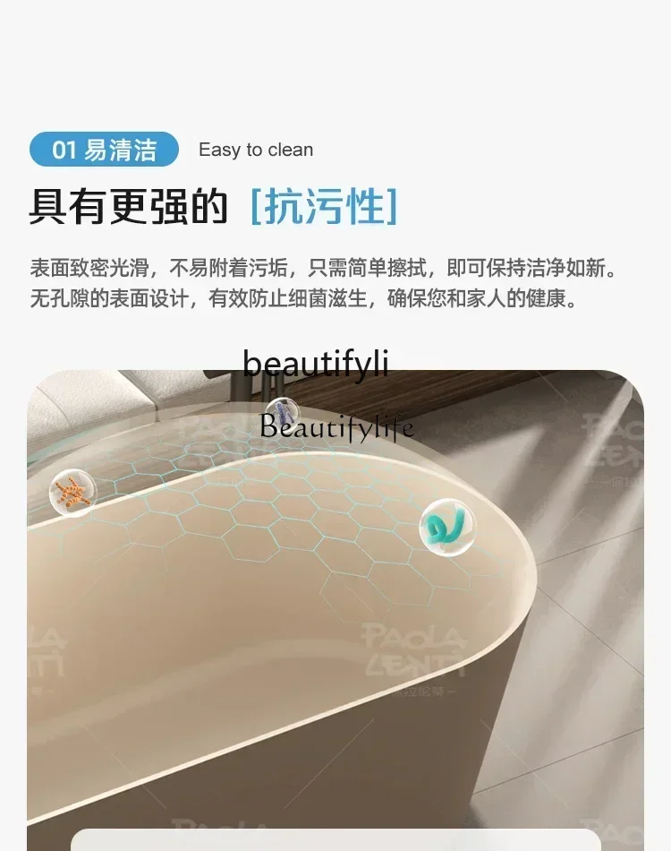 LXIntegrated bathtub Double hotel home free-standing artificial stone oval bathtubSSS