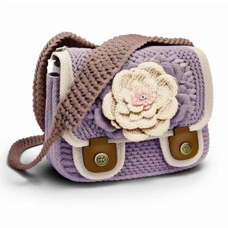 Handmade crochet cute cartoon mobile phone bag, handbag, crossbody bag, key bag, makeup bag, card bag