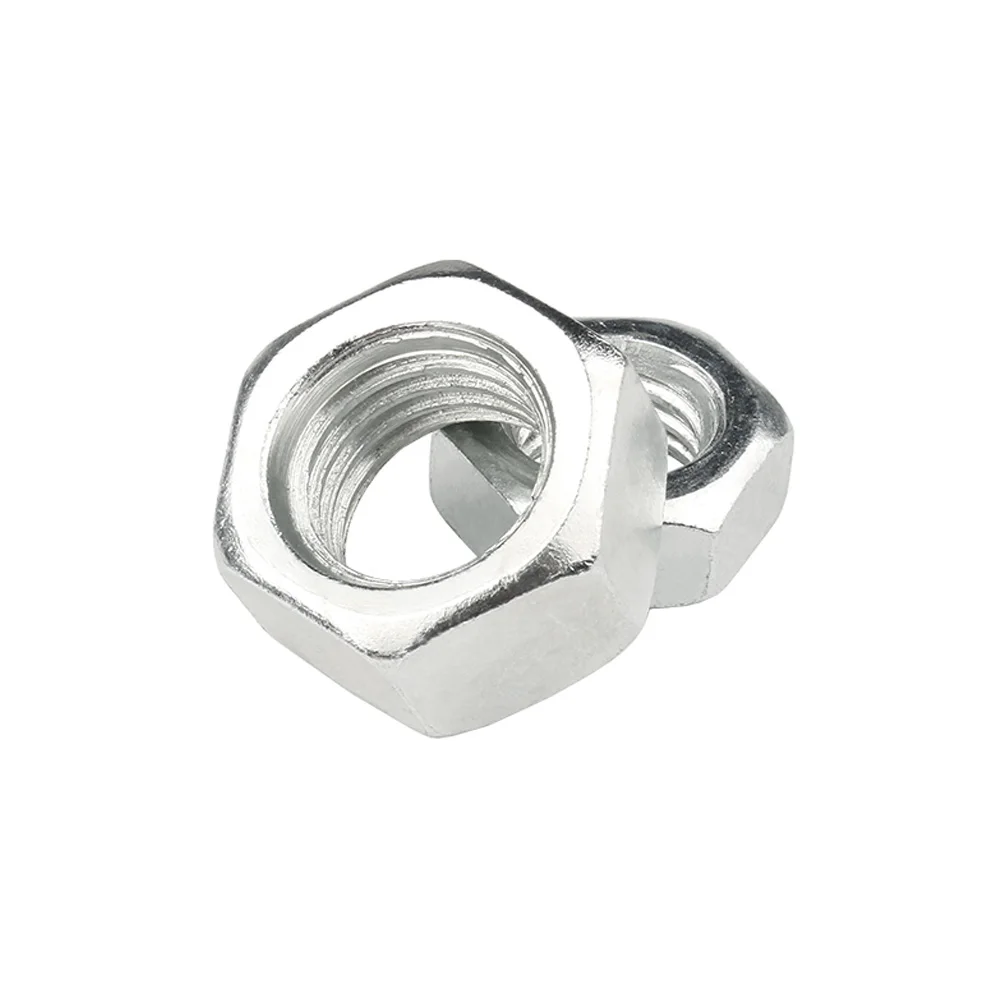 Hexagon Hex Nuts M2 M2.5 M3 M3.5 M4 M5 M6 M8 M10 M12 Zinc Plating Carbon Steel Metric Hex Nuts Anti-rust for Screw Bolt