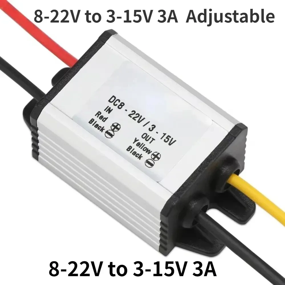 8-22V to 3-15V 3A DC Buck Converter Voltage Regulator Adjustable Output Power Supply Transformer Step-Down Volt Module CE RoHS