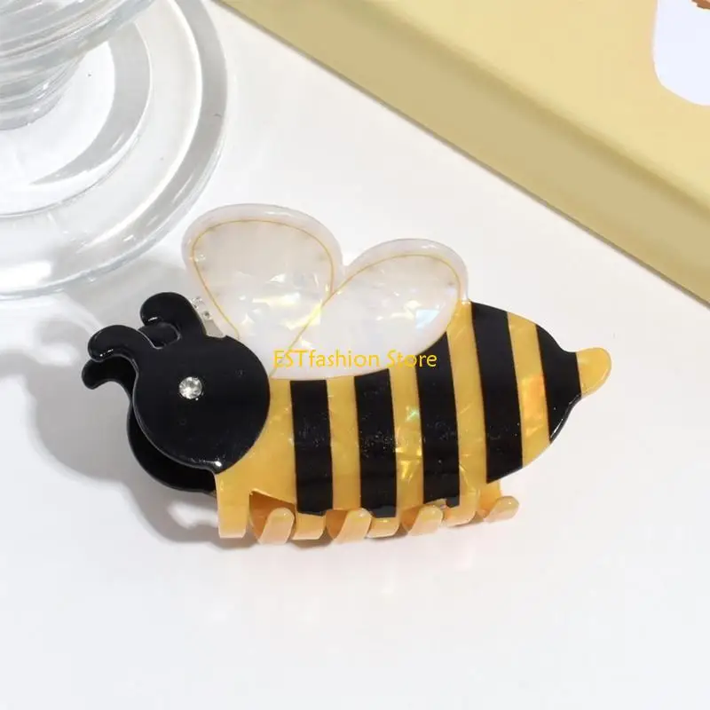 Y5GC BEES BEES HAIR CLAW CLAW جميل النحل مجوهرات شعر الشعر الأنيقة مشابك مخلب مناسبة لمختلف تسريحات الشعر #4