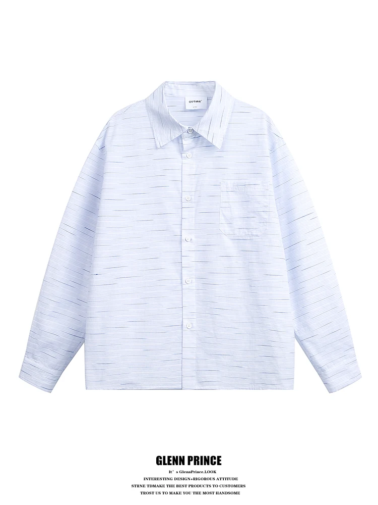 

Мужская футболка свободного кроя с длинным рукавом, в полоску, в американском стиле, повседневная, весенняя, от GPstudio, модный бренд