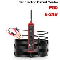 P50 Car Electric Circuit Tester 6V 24V Multi-function Driving Test Pen Car Voltage Tester Power Probe For Polarity Truck