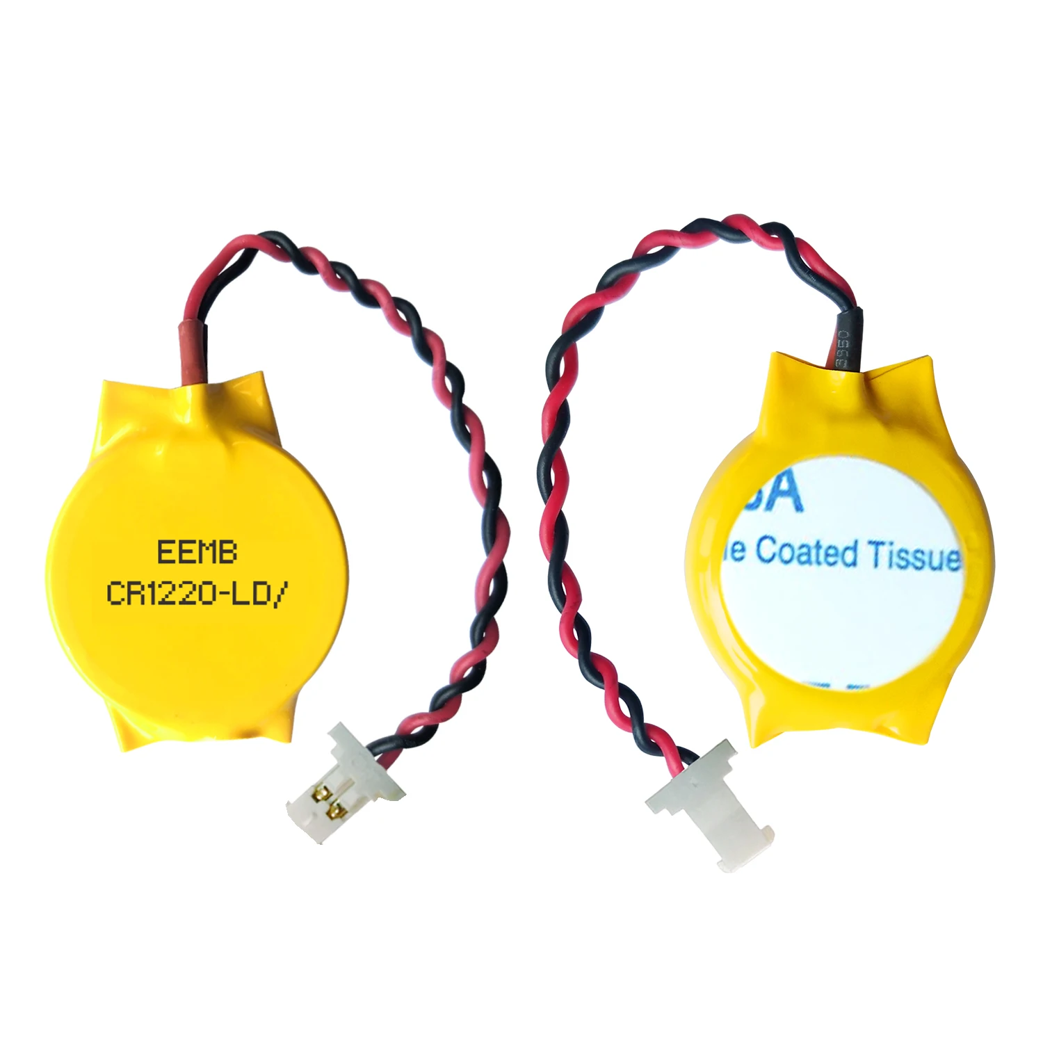 EEMB CR1220 3V Lithium Coin Battery With Molex51146 Connector VBY2 Tabs RTC CMOS Backup Battery For Motherboard PLC Instrument