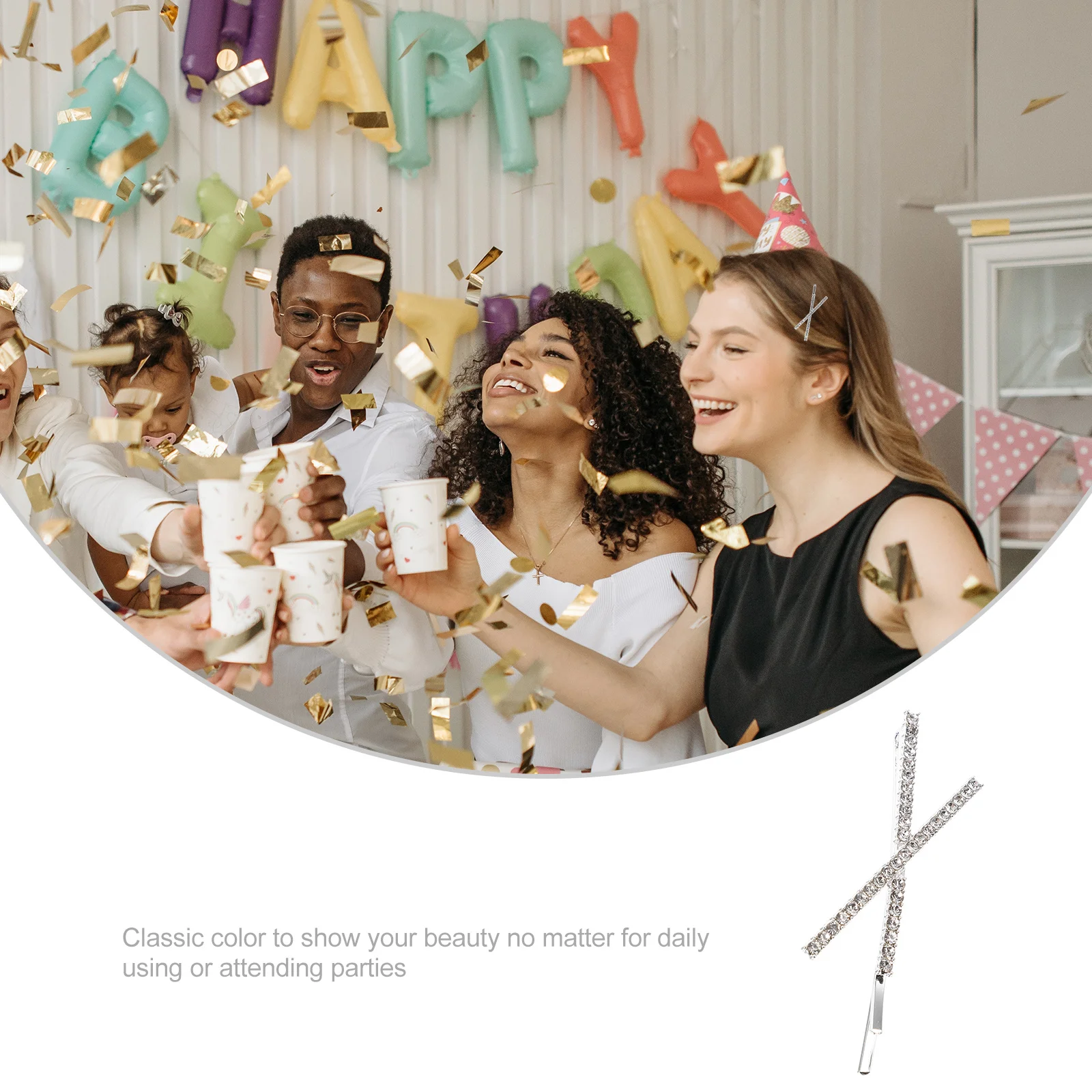 

12Pcs Rhinestone Hair Accessories Metal Bobby Pin Clips for Women Teen Girls Classic Decor Bobby Pin