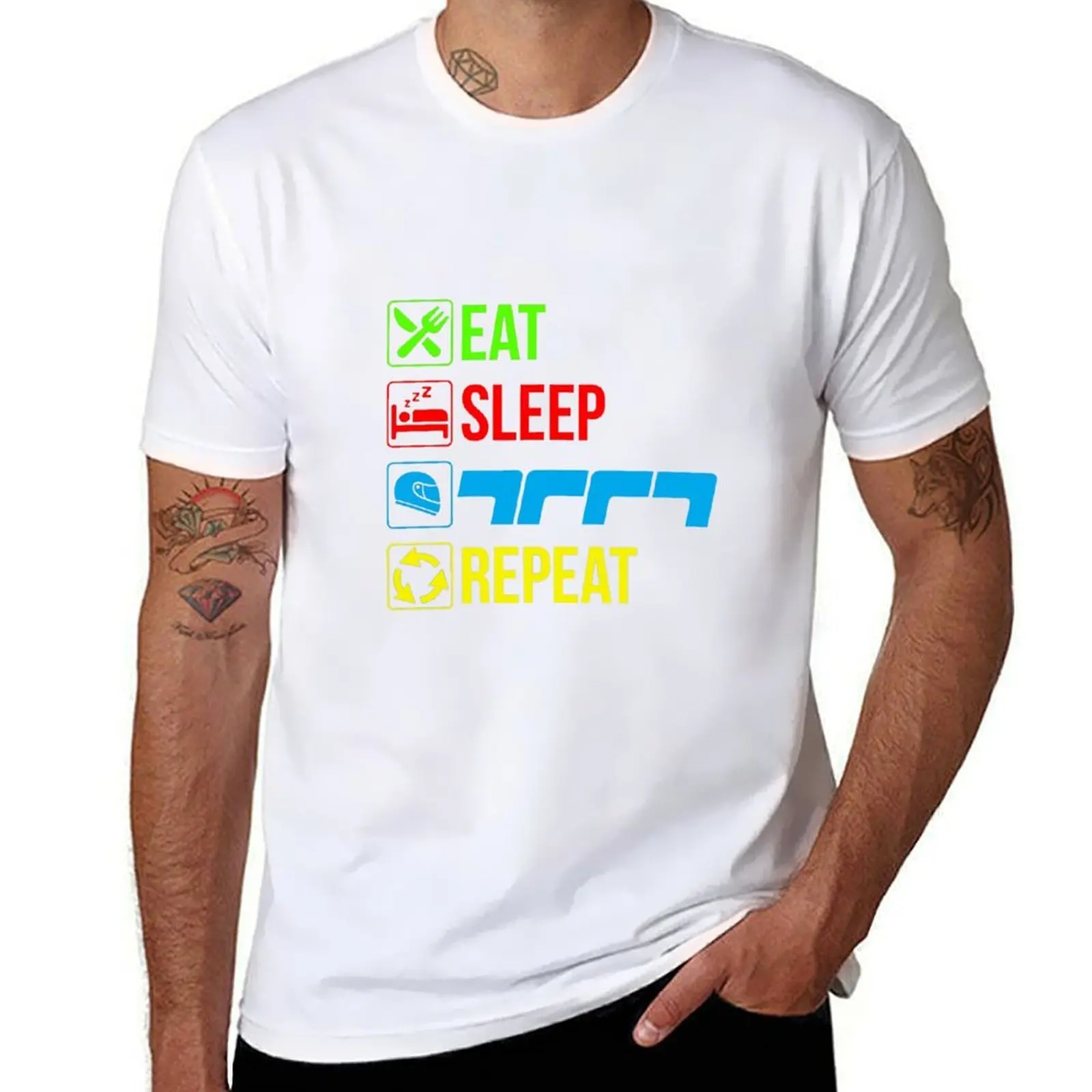

Eat Sleep Tm T-Shirt anime t shirts for man man t shirt heavy cotton T-Shirt