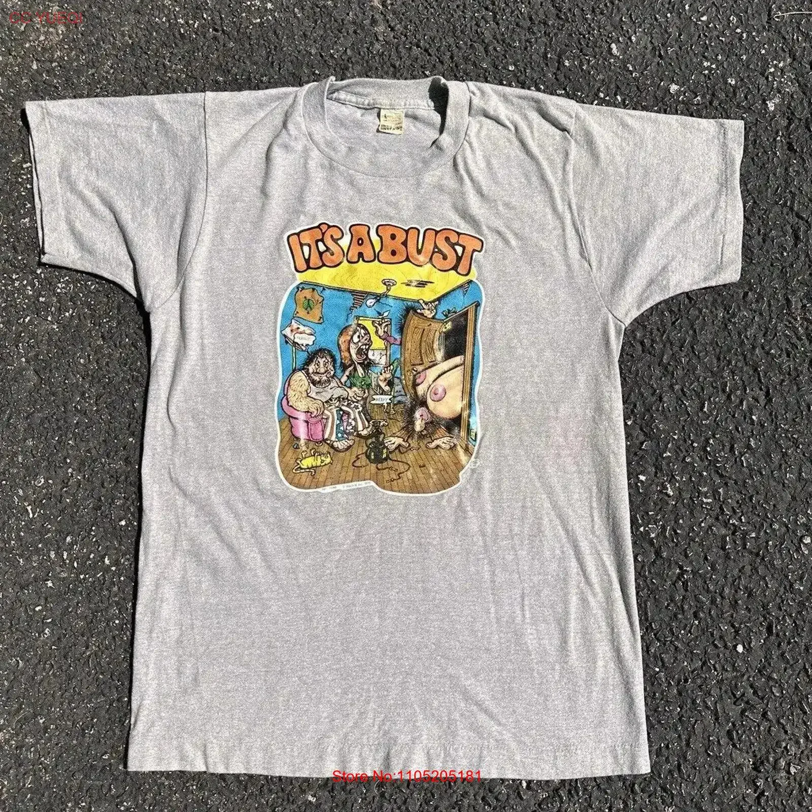 Vintage 70s It s A Bust Art Carr Comic Robert R Crumb Style Funny T Shirt vintage Washed Casual Slightly Stylish Unisex
