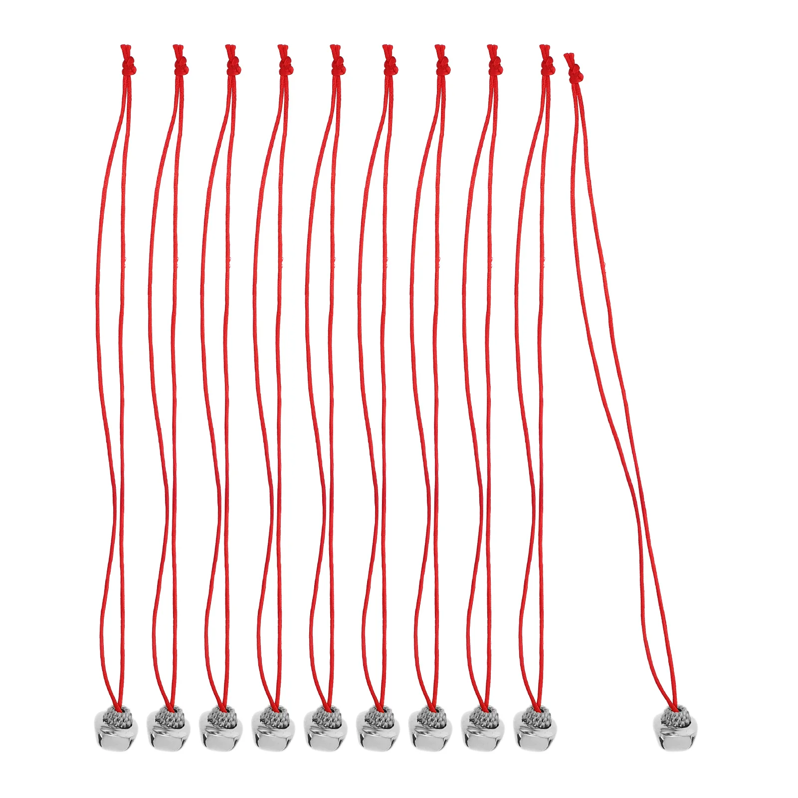 

10 PCS Bell Pendant Small Ornaments Metal Accessories Lovely Window Silver Tree Bells for Decoration