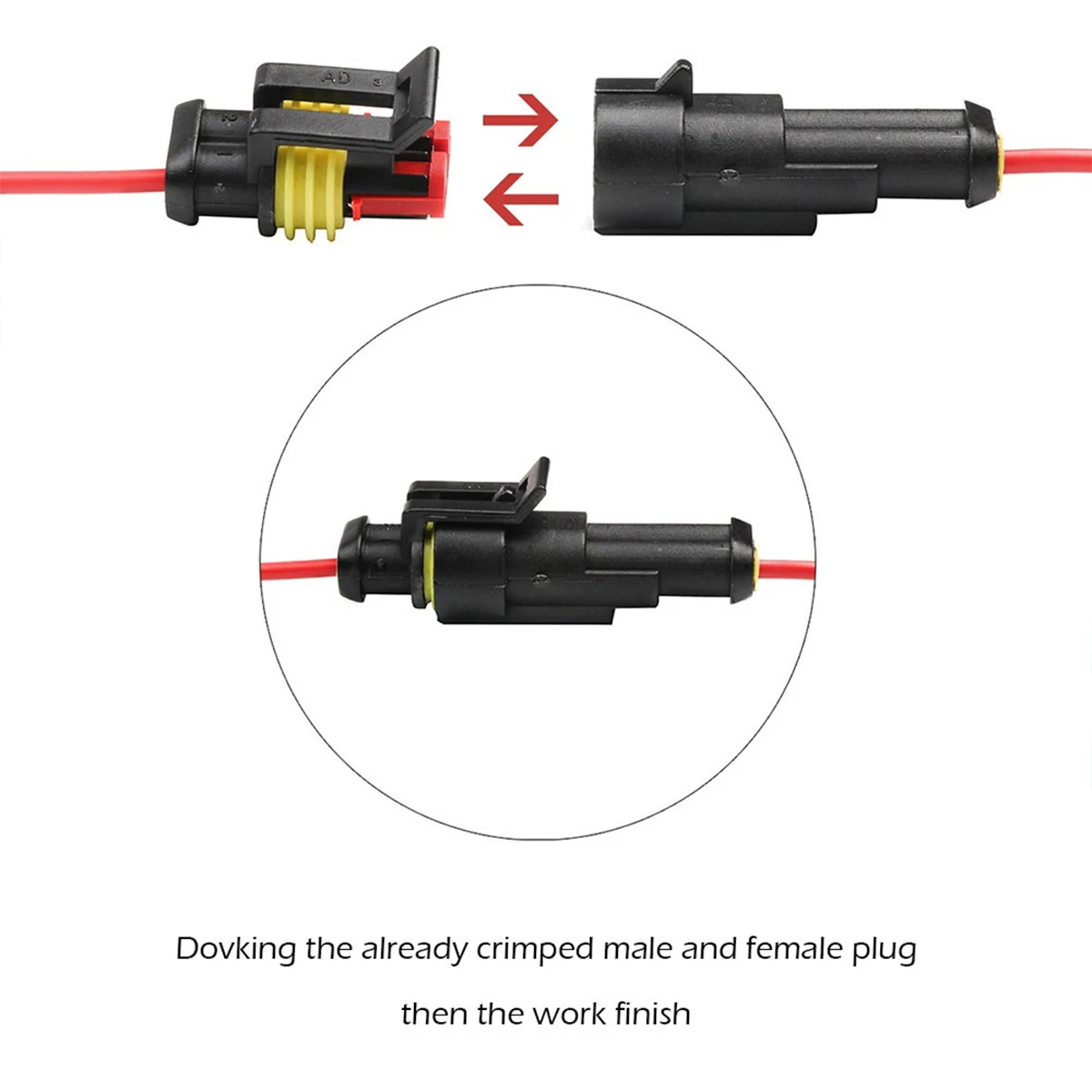 352 Pcs IP68 waterproof car wire connector male and female pin small plug waterproof harness plug kit for car truck caravan