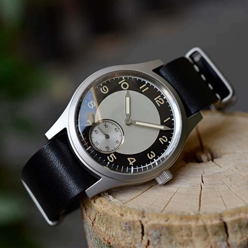 Baltany-男性用クラシックレザークォーツ時計,ステンレススチール,防水,10バー,vd78,36mm,レトロ,スポーツ