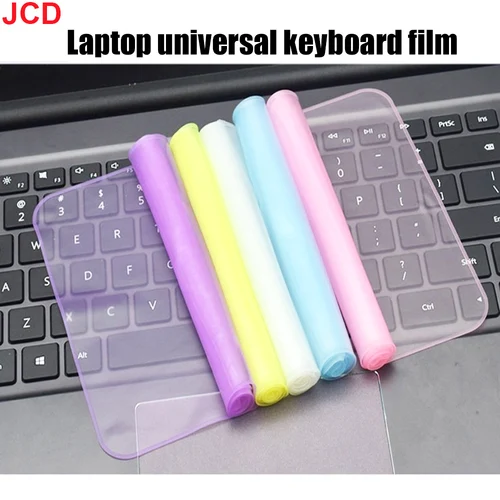 JCD 1 Uds Protector Universal para teclado de ordenador portátil 12-17 pulgadas impermeable a prueba de polvo de silicona película protectora para teclado de ordenador portátil