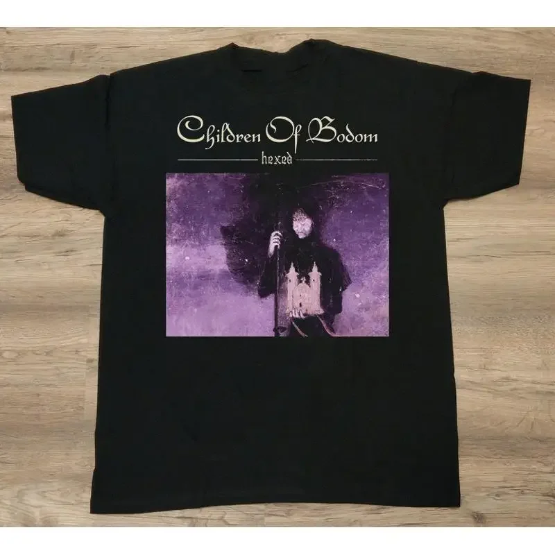Vtg Children of Bodom Black Cotton T Shirt Full Size For Fan NI417