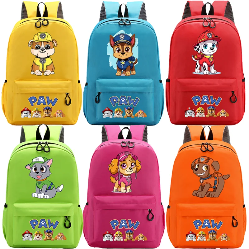 Paw Patrols Schoolbag Large-capacity Waterproof Casual Sport Knapsacks Chase Skye Rubble Cute Laptop Bags Backpack Birthday Gift