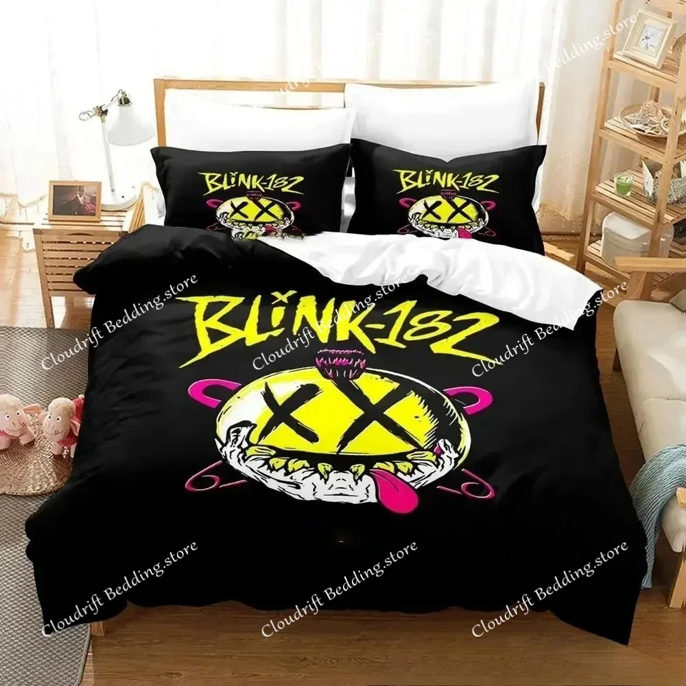 3D Printed Music Band B-Blink-182 Bedding Set Boys Girls Twin Queen King Size Duvet Cover Pillowcase Bed boys Adult Home Textile