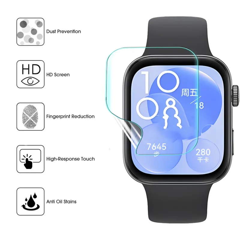 10/5/1Pcs Clear Protective Hydrogel Films for Huawei Watch Fit 5/5Pro Soft Full Coverage Screen Protector for Hauwei Fit 4/4Pro