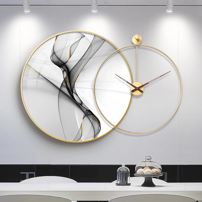 Large Christmas Watch Wall Home Design Luxury Industrial Bathroom Watch Wall Metal Modern Horloge Murale Office Electronics