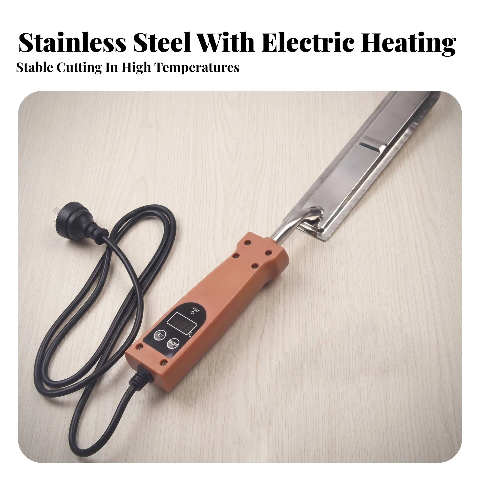 Heated Honey Wax Cutter Stainless Steel Corded Honey Knife for Beekeeping Honeycomb Opening