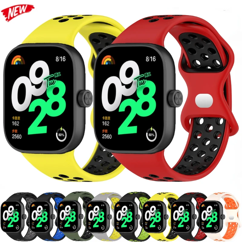 

Sports Silicone Strap for Redmi Watch 4 5 Band Comfortable Breathable Replacement Bracelet for Xiaomi Band 8 9 Pro Accessories