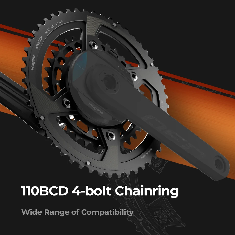 MAGENE Pes Qed 110bcdチェーンリング　50-34T超軽量 QED Lightweight Split Chainring パーツ