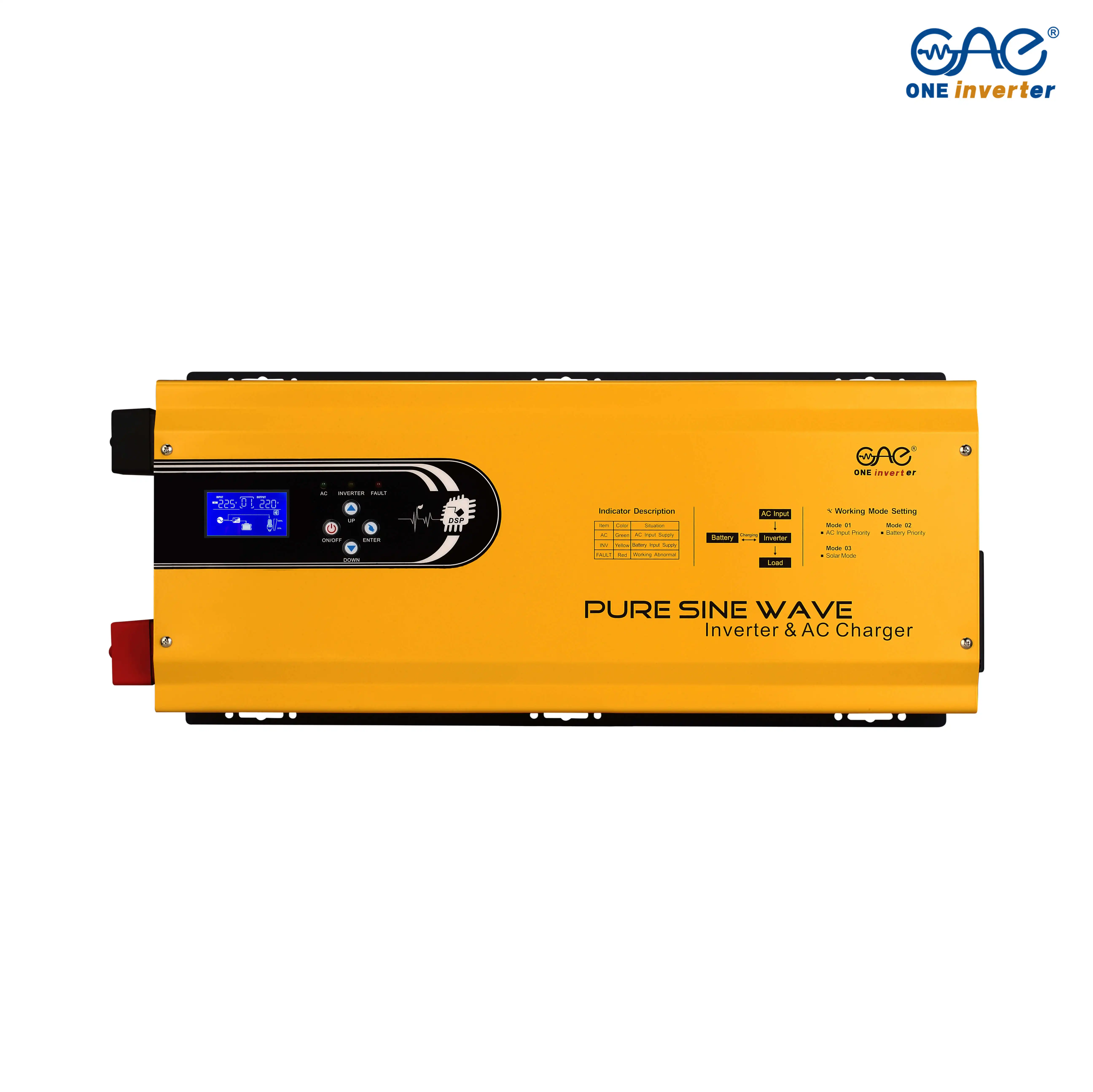 4000W Off Grid Inverter DC 24V 48V to AC110V/220V, 100% Pure Sine Wave Output Solar Wind Power  4KW