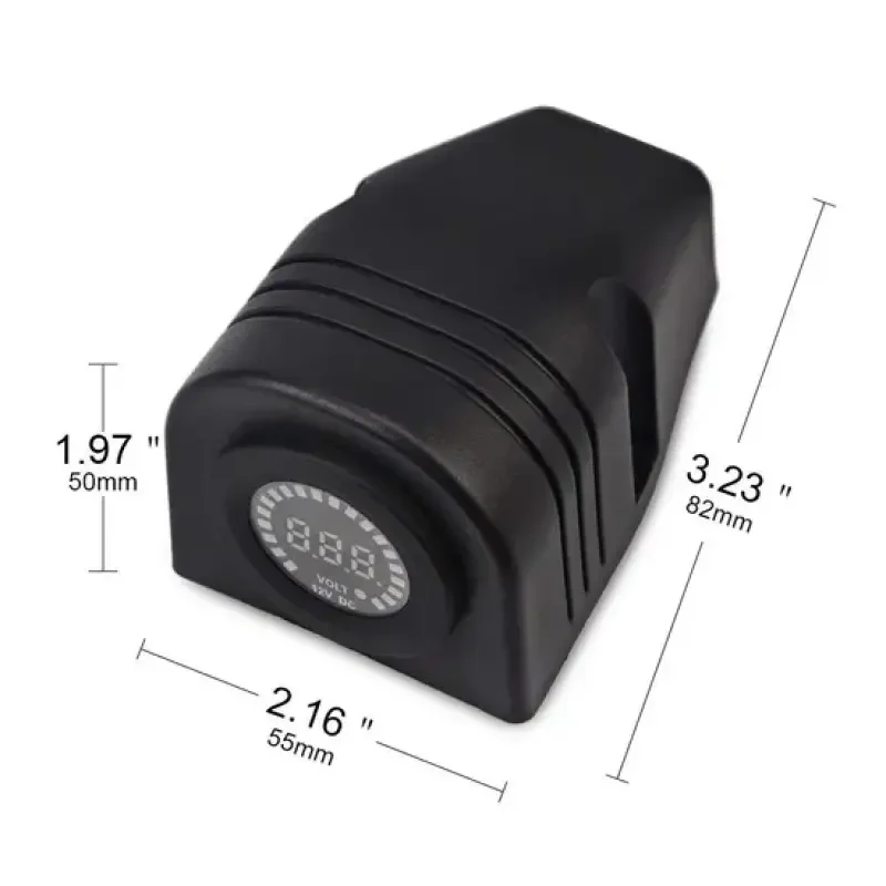Waterproof 12V Voltmeter Color LED Digital Display with Tent Volt Meter Voltage Meter Scale Gauge Battery Tester