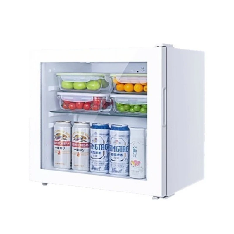 

Refrigerated display cabinet Household ice bar fresh-keeping cabinet Small refrigerator 95L transparent glass door Red wine