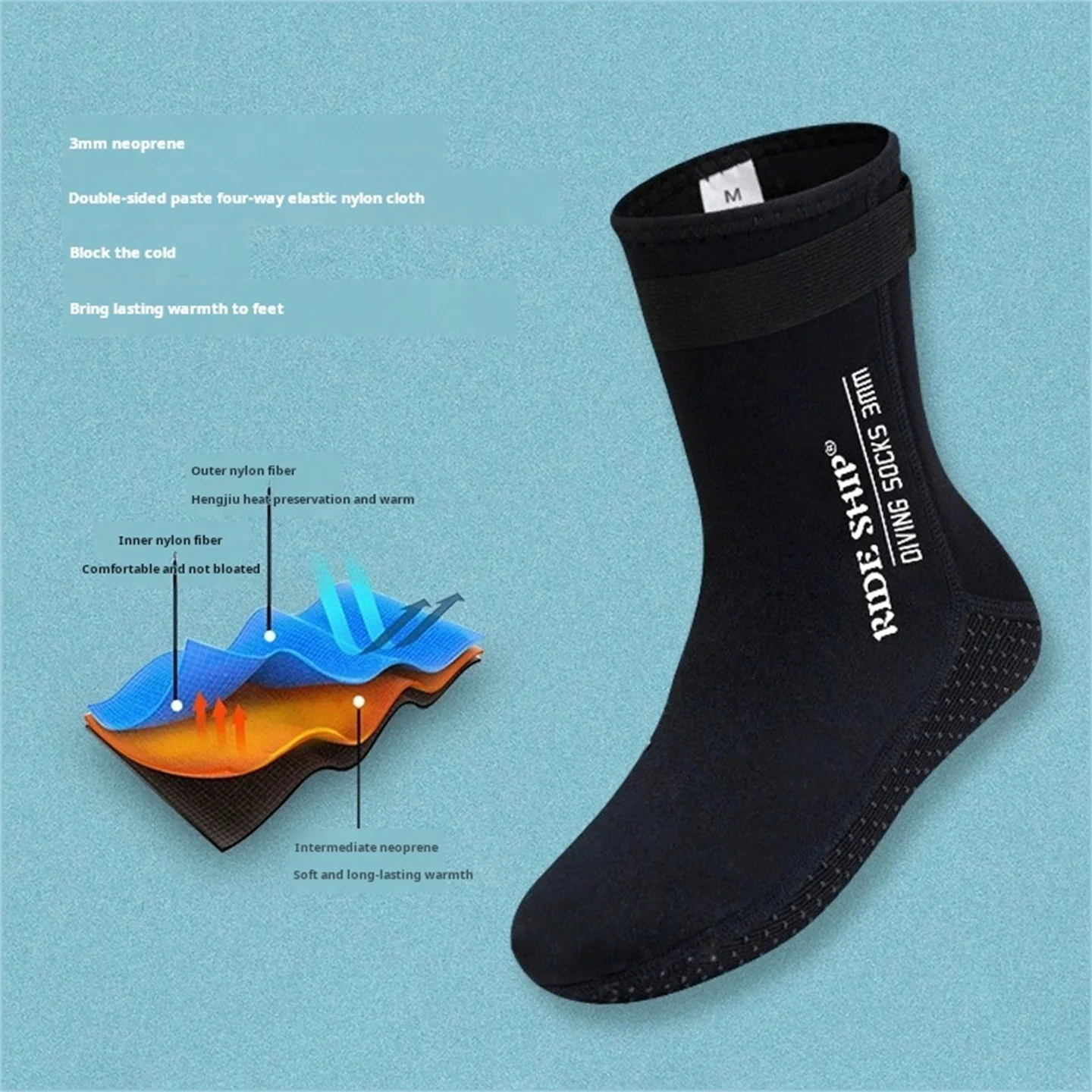 

Неопреновые носки для дайвинга толщиной 3 мм — для взрослых и детей, нескользящие носки для подводного плавания, серфинга, реки, крека и пляжа — теплые носки для гидрокостюма для плавания