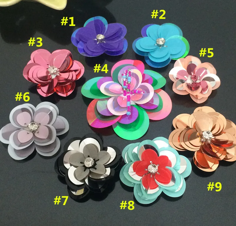 Flower Beaded Patch for Clothing Sewing on Patch Beading Applique Hat Decoration Patch DIY Accessories